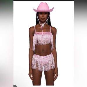 Dolls Kill Rave Rodeo Cowgirl Costume Pink Halloween Costume